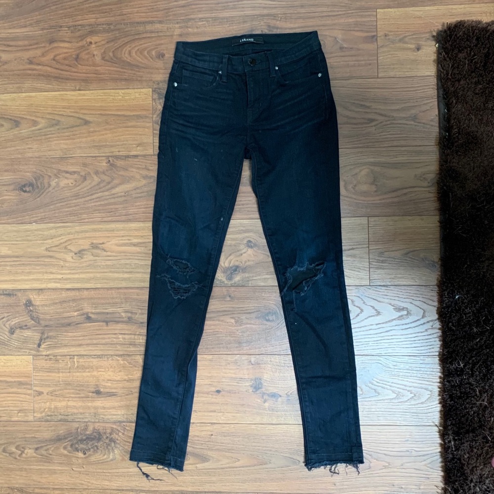 J BRAND Black Ripped Jeans